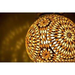 Hanglamp bruin beige mozaïek - Turks design 25 cm.