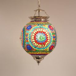 Hanglamp multi color mozaïek - Turks design - 25 cm.