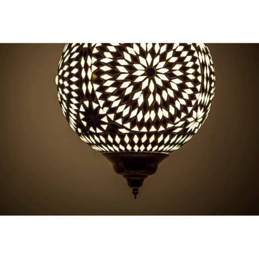 Hanglamp zwart-wit mozaïek - Turks design - 25 cm.
