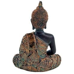 Mediterende Boeddha met vintage antiek finish.