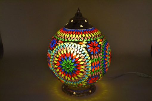Mozaïek tafellamp 25 cm. multi colour - Turks