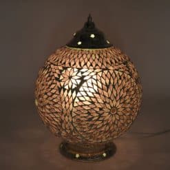 Mozaïek tafellamp 25 cm. - paars - Turks