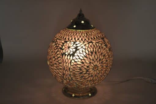 Mozaïek tafellamp 25 cm. - paars - Turks
