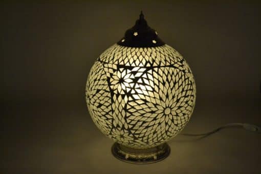 Mozaïek tafellamp 25 cm. - transparant - Turks