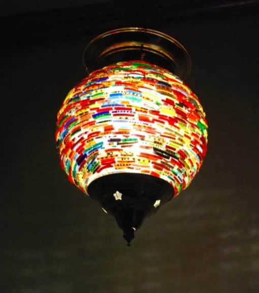 Oosterse bangles hanglamp multi color - 15 cm.