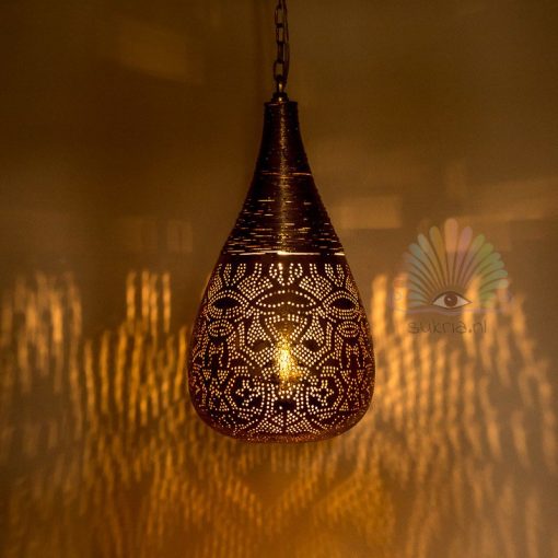 Oosterse filigrain hanglamp Agra - goud