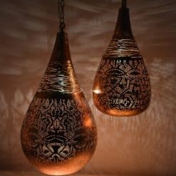 Oosterse filigrain hanglamp Agra - koper