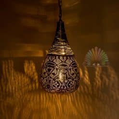 Oosterse filigrain hanglamp Agra - zilver