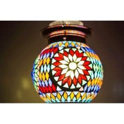 Oosterse hanglamp Bibi multi colour mozaïek