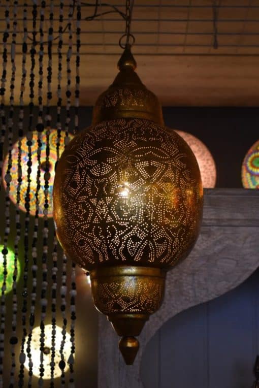 Oosterse hanglamp filigrain stijl - Arabica goud