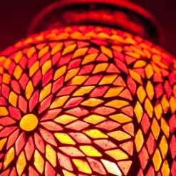 Oosterse mozaïek hanglamp Carica - rood en oranje