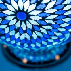 Oosterse mozaïek tafellamp Carica - blauw