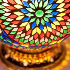Oosterse mozaïek tafellamp Carica - multi color