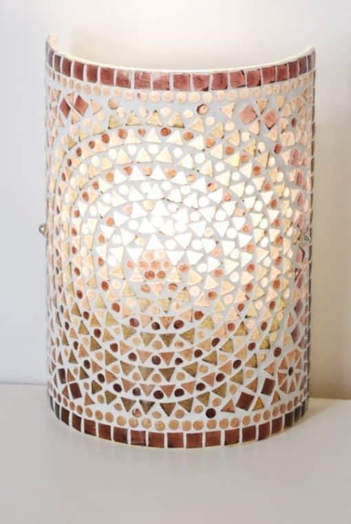 Oosterse mozaïek wandlamp | cilinder | paars