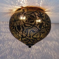 Plafondlamp Aladdin filigrain - zwart