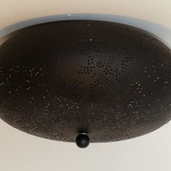 Plafondlamp filigrain zwart-goud - 25 cm.