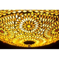 Plafondlamp mozaïek bruin beige - 38 cm. - Turks design