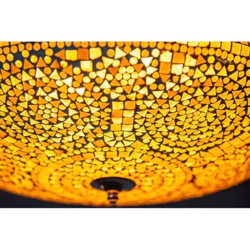 Plafondlamp mozaïek bruin beige - 50 cm.