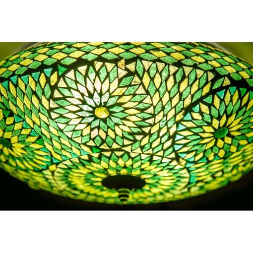 Plafondlamp mozaïek groen - 38 cm. - Turks design