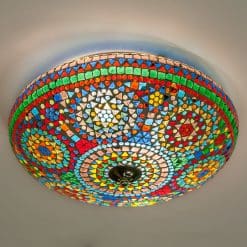 Plafondlamp mozaïek multi color - 38 cm.