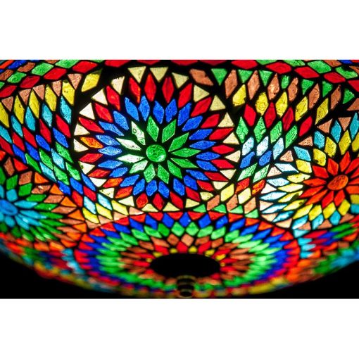 Plafondlamp mozaïek multi color - 38 cm. - Turks design