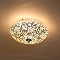 Plafondlamp mozaïek transparant - 25 cm.
