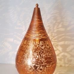 Tafellamp filigrain/draad vintage koperkleurig - L